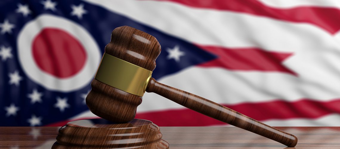Judge's gavel, Ohio flag